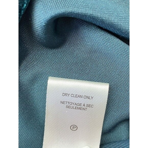 Calvin Klein Sz 22W Dress GREEN Cold Shoulder Velvet Plus Size Classic Party - Picture 8 of 11